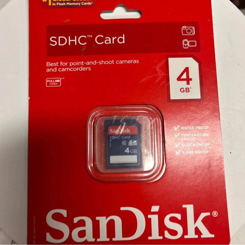NIB SANDISK 4GB SDHC Card BRAND NEW Sealed MEMORY CARD Camcorders Cameras